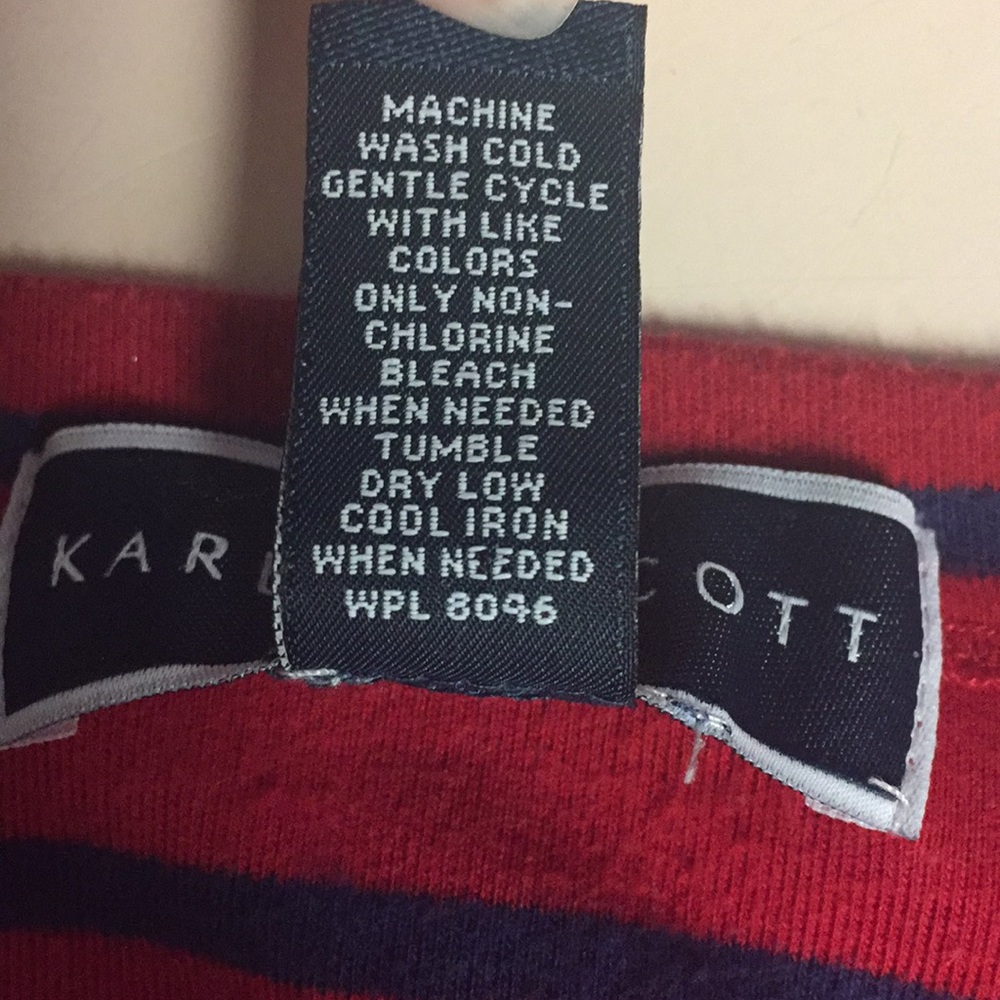 Karen Scott Red White and Blue short sleeve shirt - Picture 7 of 7